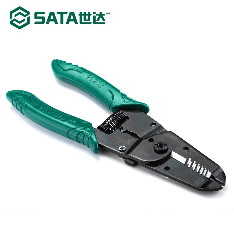 世达工具电工剥线钳子多功能拨线钳电缆剥皮器6'' 91201